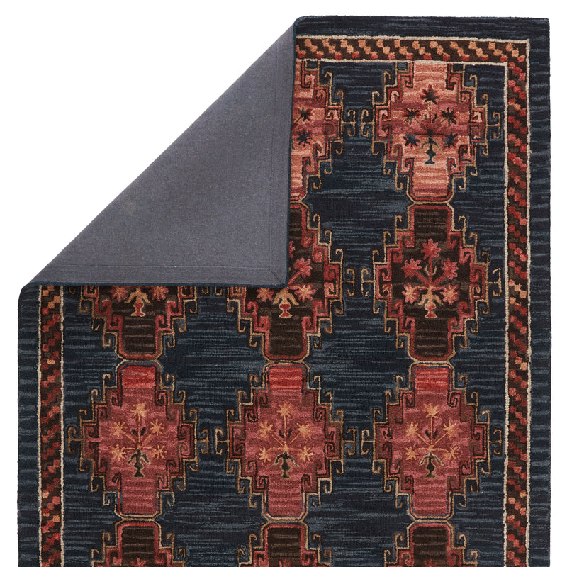 media image for kyoto handmade tribal dark blue pink rug by jaipur living 4 285
