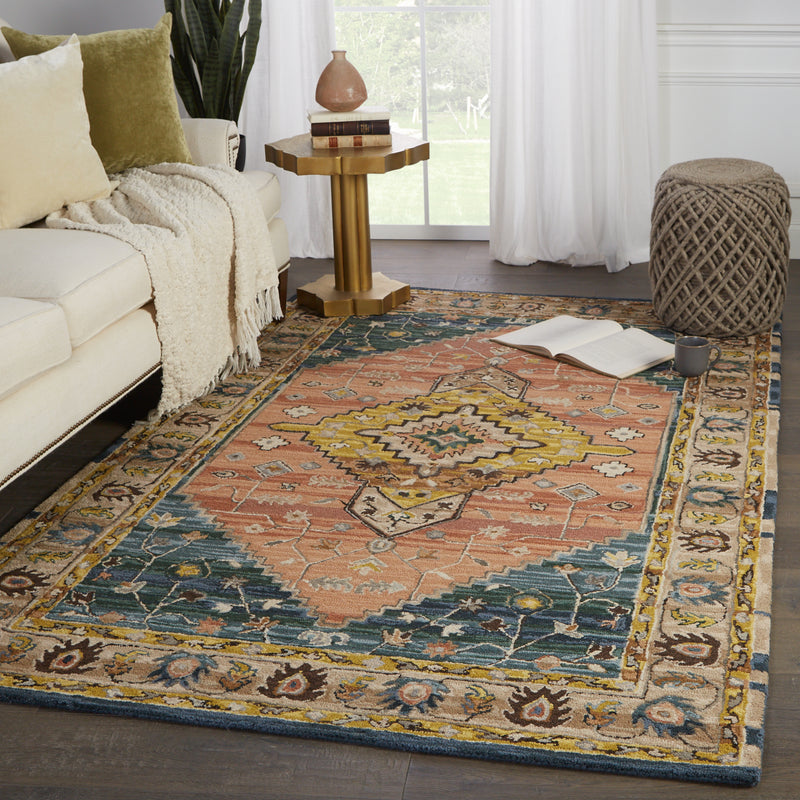 media image for seraphina handmade medallion pink yellow rug by jaipur living 6 282