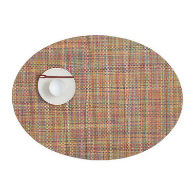 product image for mini basketweave oval placemat by chilewich 100130 002 5 0