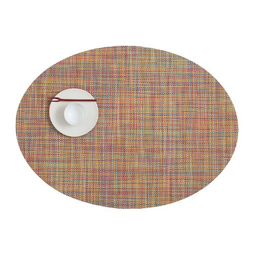 media image for mini basketweave oval placemat by chilewich 100130 002 5 298