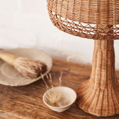 product image for rattan mushroom table lamp by woven mustl na 2 42