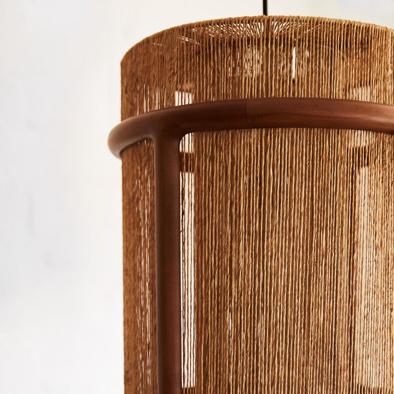 media image for wood jute pendant by woven wjhp na 3 211