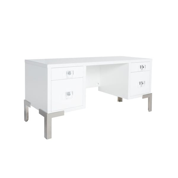 media image for Four Drawer Desk By Bd Studio Ii Cosby Wh 2 231