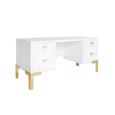 product image for Four Drawer Desk By Bd Studio Ii Cosby Wh 1 47