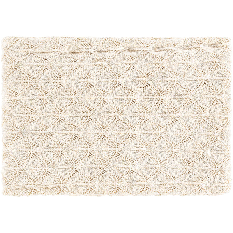 media image for Captiva CPV-1000 Knitted Throw in Champagne by Surya 250