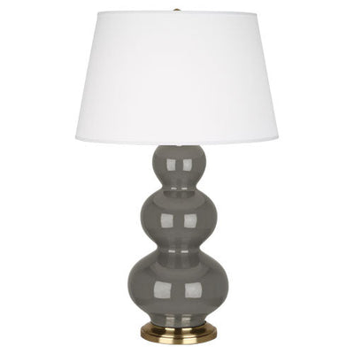 product image for triple gourd ash glazed ceramic table lamp by robert abbey ra cr42x 3 65