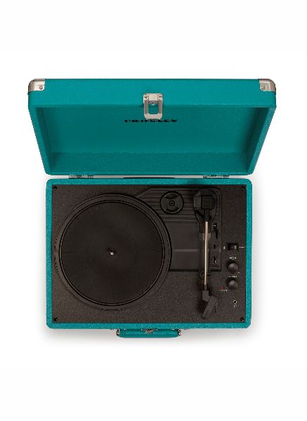 media image for crosley cruiser deluxe turntable with bluetooth teal design by crosley 6 235