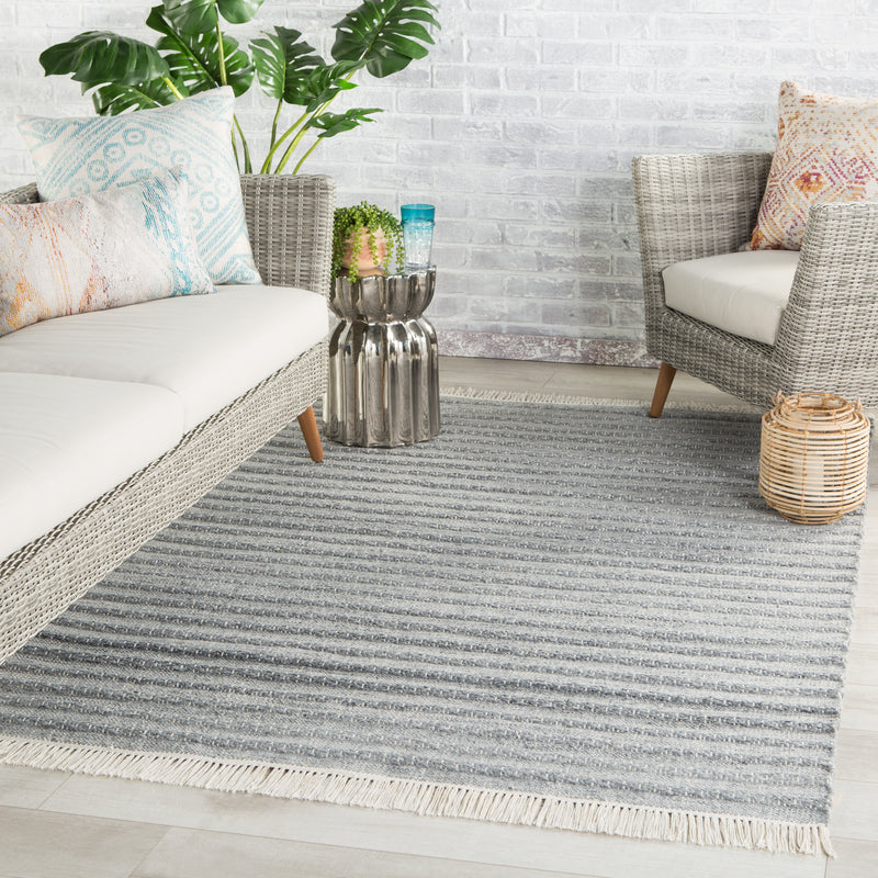 media image for Torre Indoor/ Outdoor Solid Gray/ Cream Rug by Jaipur Living 281
