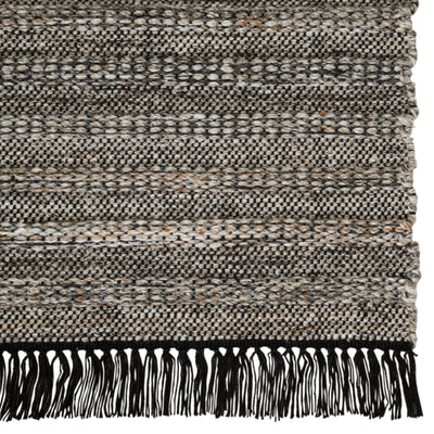 product image for Torre Indoor/ Outdoor Solid Black/ Rust Rug by Jaipur Living 86