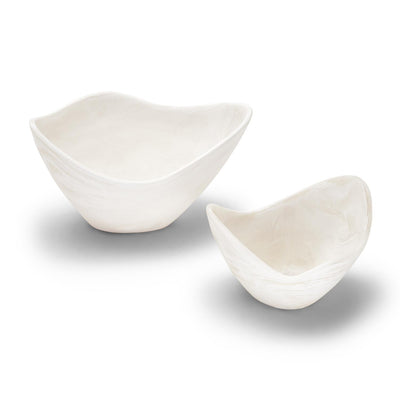 product image of archipelago white cloud marbleized organic shaped bowl set of 2 1 511