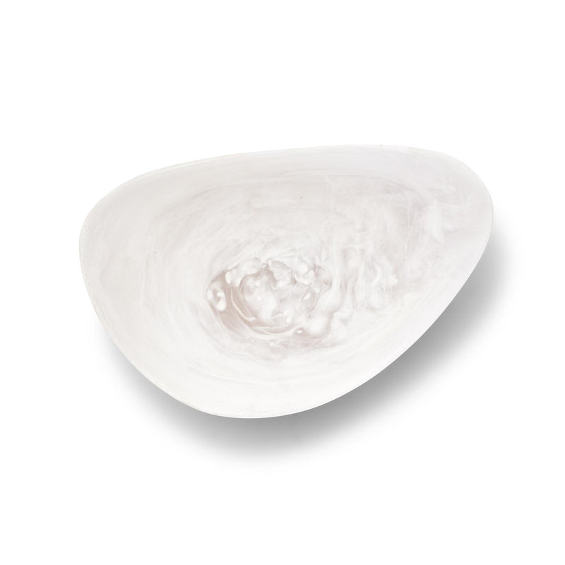 media image for archipelago white cloud marbleized organic shaped bowl 2 234