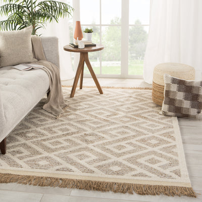 product image for Rigel Natural Trellis Cream/ Taupe Rug by Jaipur Living 26
