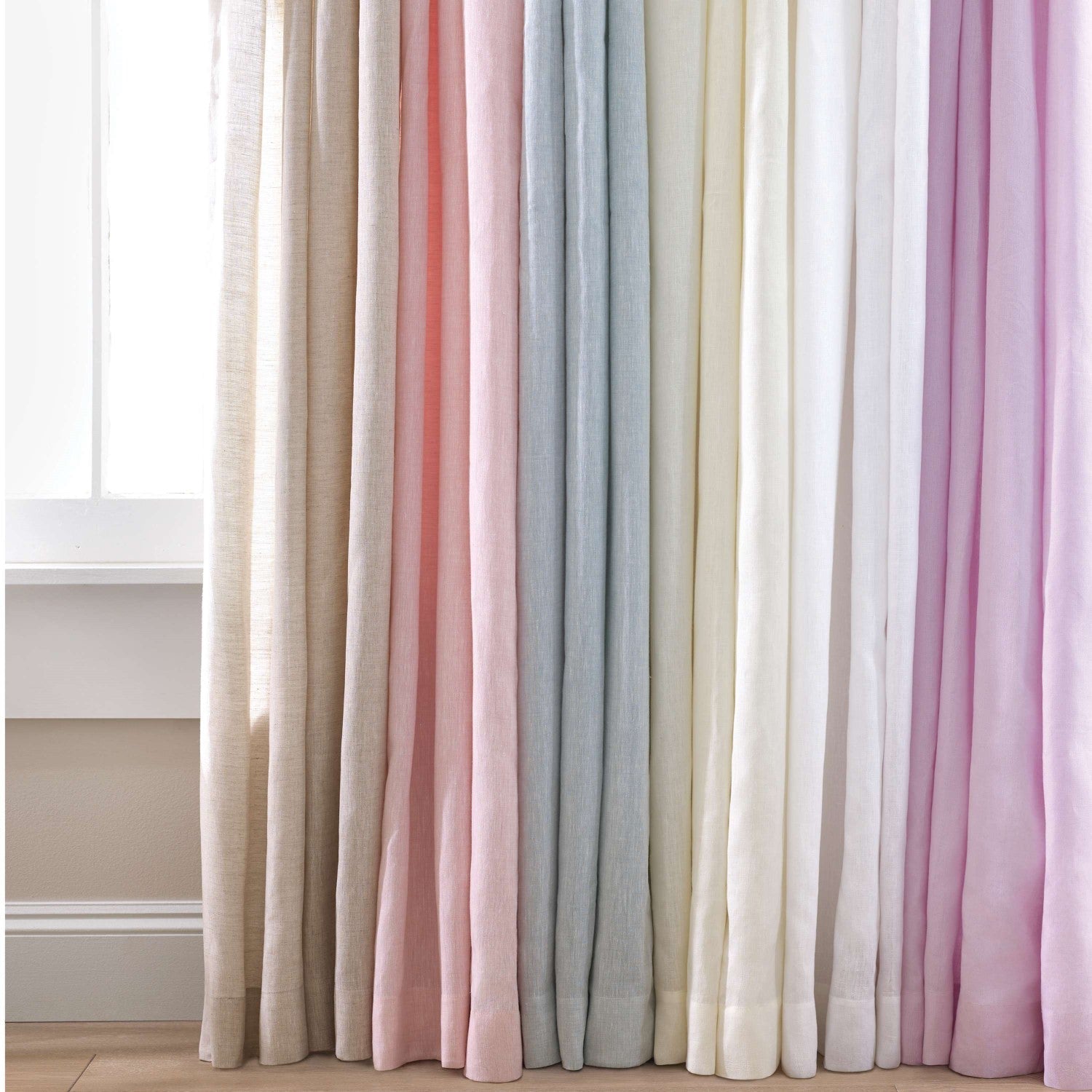 Shop Lush Linen Sky Curtain Panel Burke Decor
