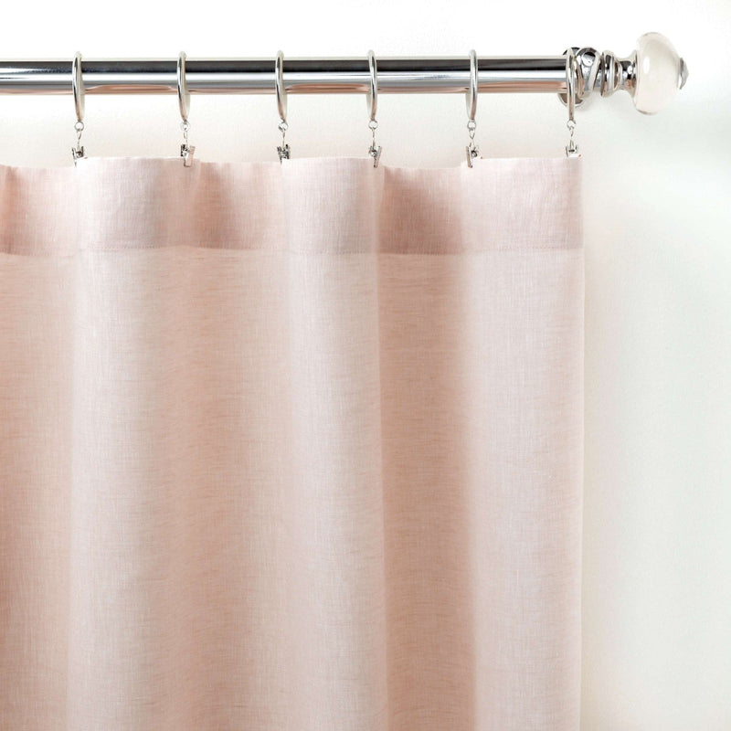 media image for lush linen slipper pink curtain panel by annie selke pc2362 w115108 1 27