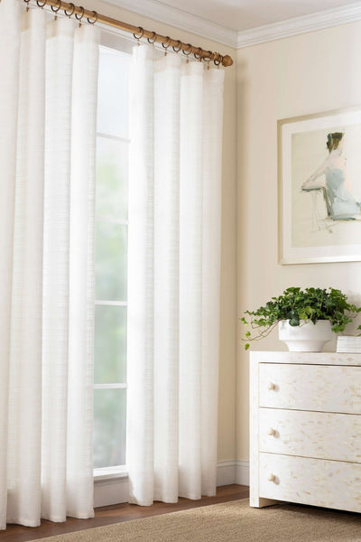 product image for textured sheer dove white curtain panel by annie selke pc2417 pnl108 2 70