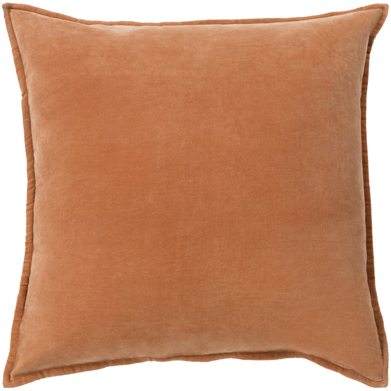media image for Cotton Velvet Pillow in Burnt Orange 265