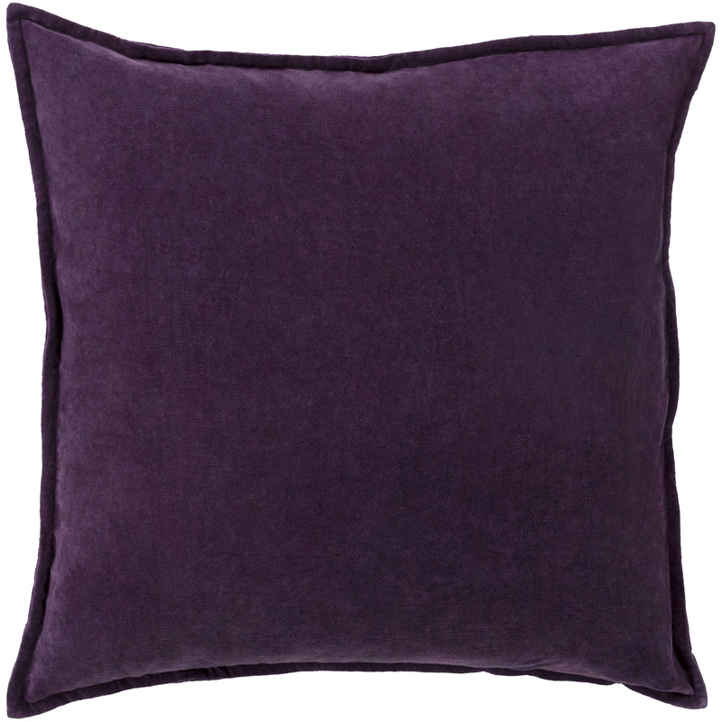 media image for Cotton Velvet Pillow in Dark Purple 260