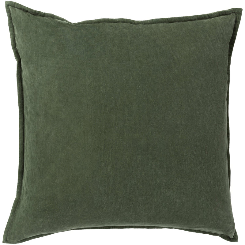 media image for cotton velvet velvet pillow in dark green by surya 2 237