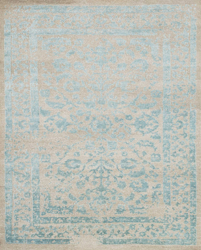 product image of Cyrus Hand Knotted Camel/Aqua Rug 1 522