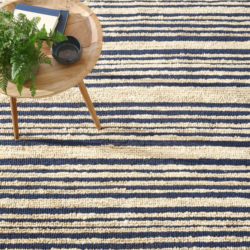 media image for calder stripe navy woven jute rug by dash albert da1901 912 2 268