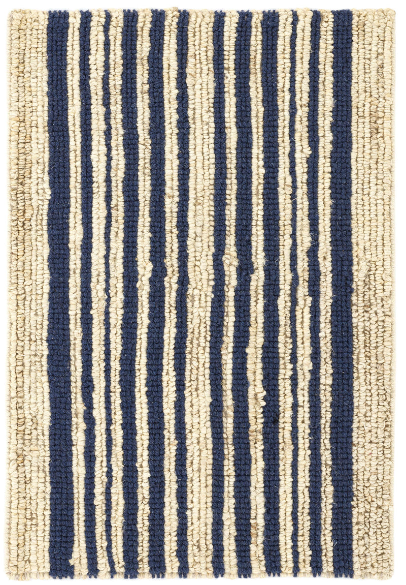 media image for calder stripe navy woven jute rug by dash albert da1901 912 1 279