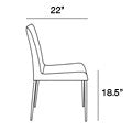 media image for Set of Two Cam Side Chairs in Grey design by Euro Style 22