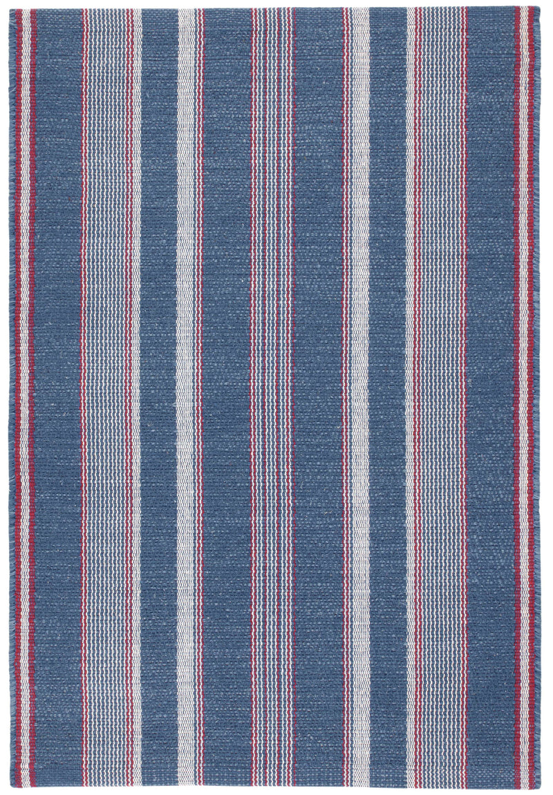 media image for Camden Stripe Denim Handwoven Cotton Rug 232