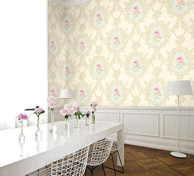 product image for Cameo Rose Wallpaper from the Watercolor Florals Collection by Mayflower Wallpaper 71