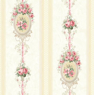 product image for Cameo Stripe Wallpaper in Sunshine from the Spring Garden Collection by Wallquest 70