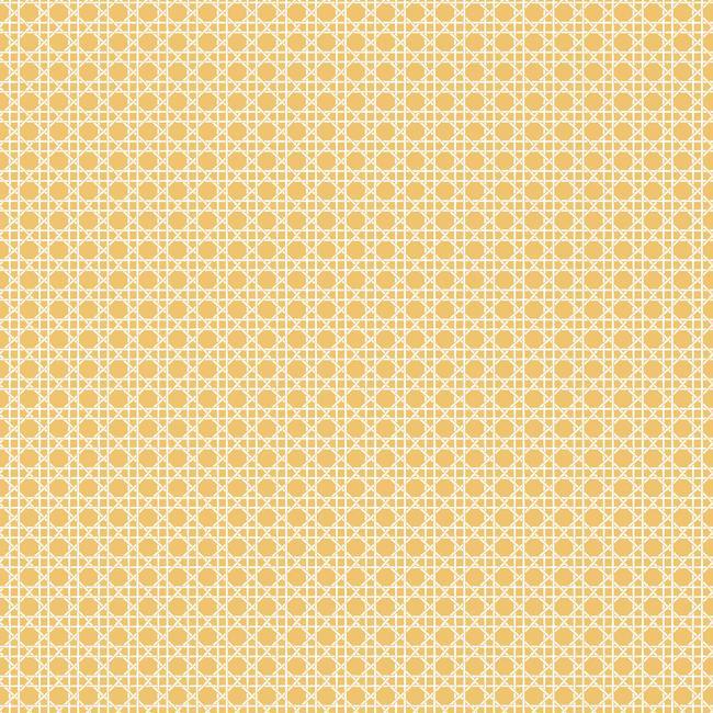 media image for Caning Peel & Stick Wallpaper in Yellow by RoomMates for York Wallcoverings 224
