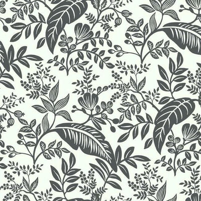 product image of sample canopy wallpaper in black and white from the rifle paper co collection by york wallcoverings 1 555