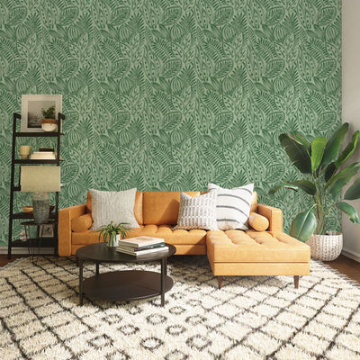 product image for Canvas Palm Green Grove Peel-and-Stick Wallpaper by Tempaper 46
