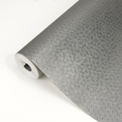product image for Carbon Honeycomb Geometric Wallpaper in Pewter from the Polished Collection by Brewster Home Fashions 57
