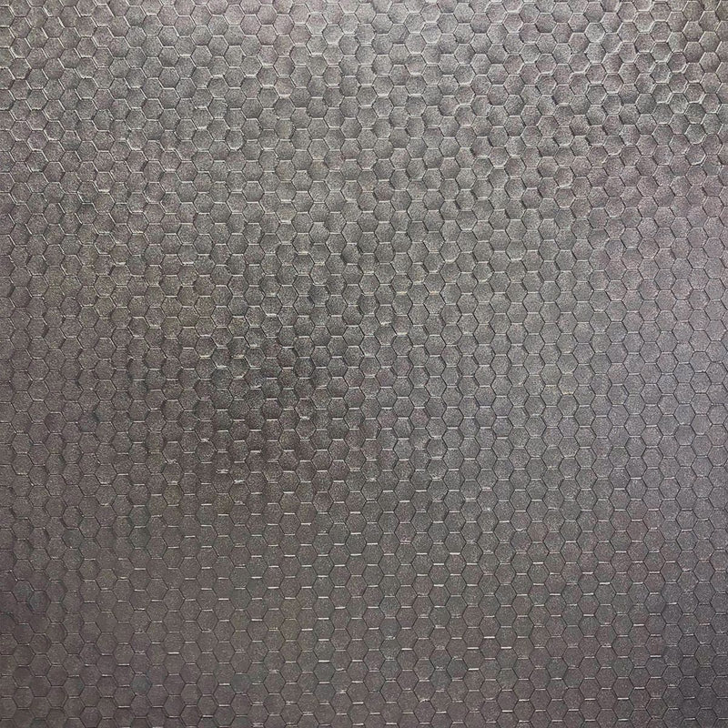 media image for sample carbon honeycomb geometric wallpaper in pewter from the polished collection by brewster home fashions 1 237