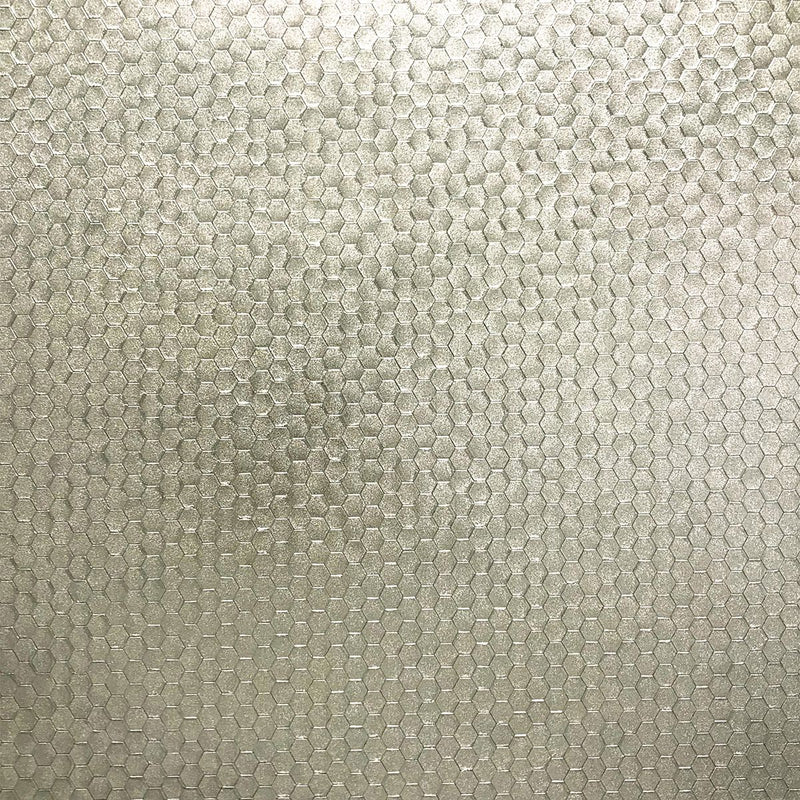 media image for sample carbon honeycomb geometric wallpaper in platinum from the polished collection by brewster home fashions 1 212