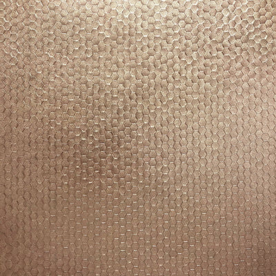 product image of sample carbon honeycomb geometric wallpaper in rose gold from the polished collection by brewster home fashions 1 571