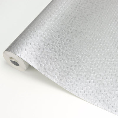 product image for Carbon Honeycomb Geometric Wallpaper in Silver from the Polished Collection by Brewster Home Fashions 58