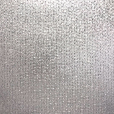product image of sample carbon honeycomb geometric wallpaper in silver from the polished collection by brewster home fashions 1 576