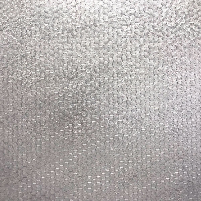 media image for sample carbon honeycomb geometric wallpaper in silver from the polished collection by brewster home fashions 1 274