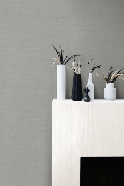 product image for Cardboard Faux Wallpaper in Metallic Pearl and Heather Grey from the Living With Art Collection by Seabrook Wallcoverings 79