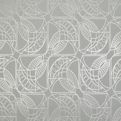 product image of sample cartouche wallpaper in blue and silver by antonina vella for york wallcoverings 1 597