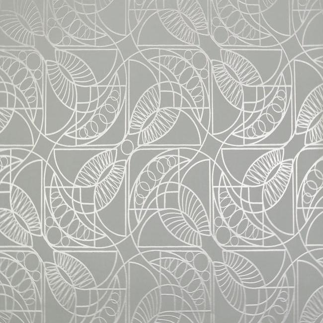media image for Cartouche Wallpaper in Blue and Silver by Antonina Vella for York Wallcoverings 20