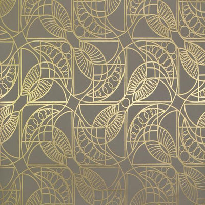 product image for Cartouche Wallpaper in Khaki and Gold by Antonina Vella for York Wallcoverings 12