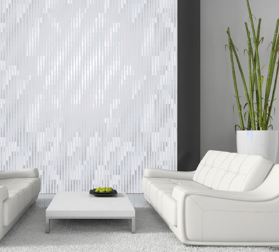 media image for Cascade Wallpaper in Silver Rain design by Jill Malek 231