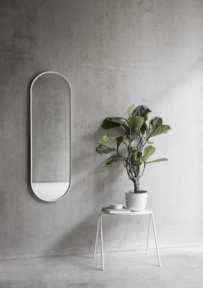 media image for Oval Wall Mirror in Black design by Menu 214