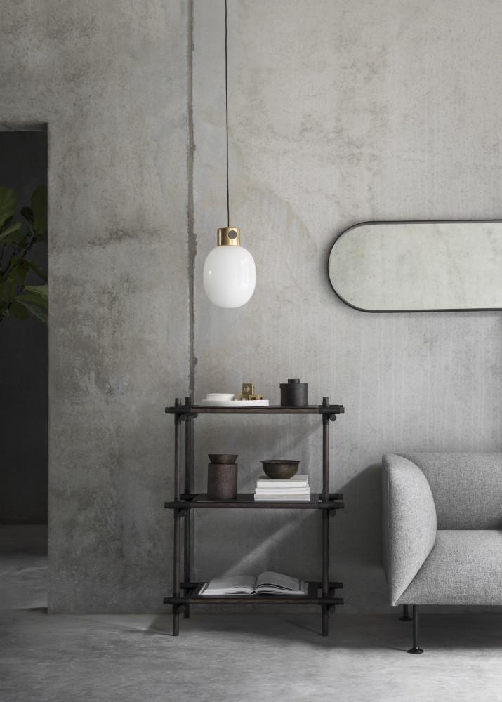 media image for Oval Wall Mirror in Black design by Menu 277