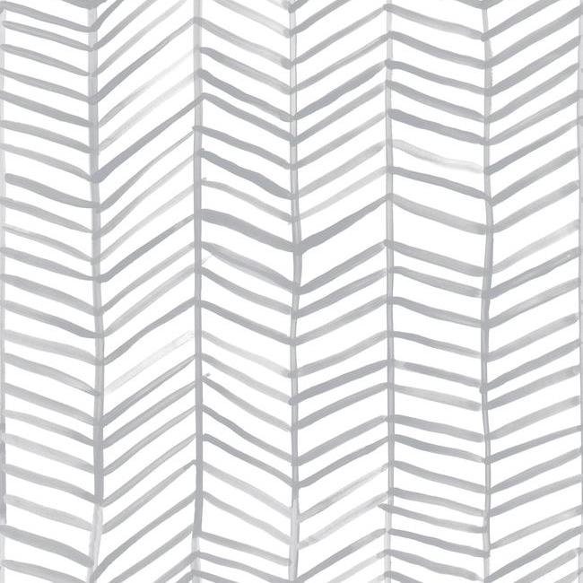 media image for sample cat coquillette herringbone peel stick wallpaper in grey by roommates for york wallcoverings 1 271
