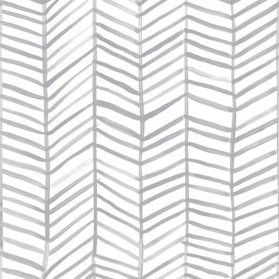 product image of Cat Coquillette Herringbone Peel & Stick Wallpaper in Grey by RoomMates for York Wallcoverings 558