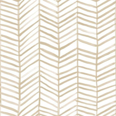 product image for Cat Coquillette Herringbone Peel & Stick Wallpaper in Neutral by RoomMates for York Wallcoverings 76