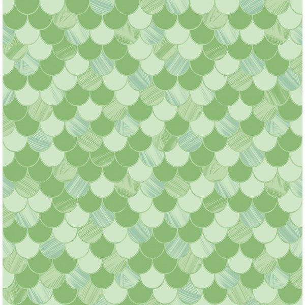 media image for sample catalina scales wallpaper in green from the tortuga collection by seabrook wallcoverings 1 299